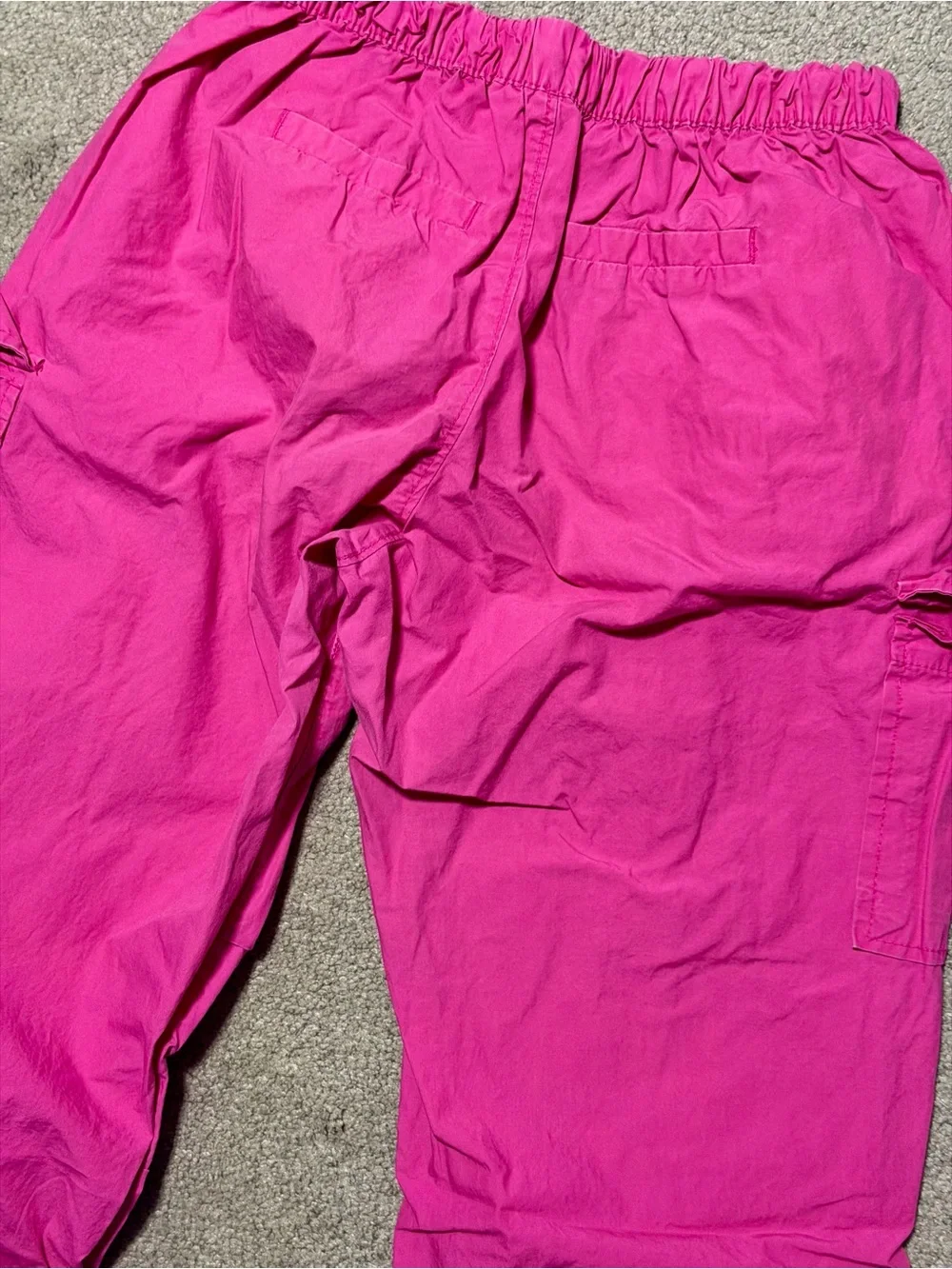 Girls' Gap Hot Pink Cargo Jogger Pants - Elastic Waist & Ankles - L 10/12